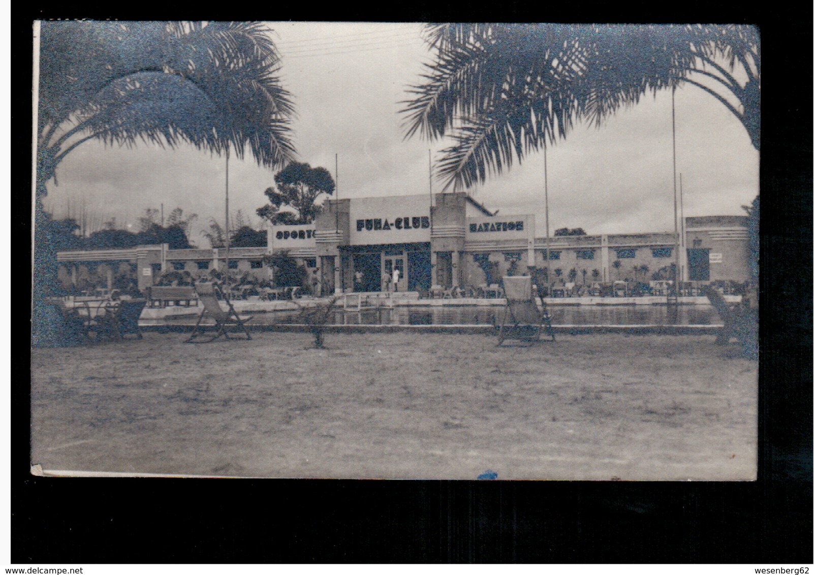 CONGO BELGE Leopoldville Funa Club Ca 1955 Old Photo Postcard - Kinshasa - Léopoldville