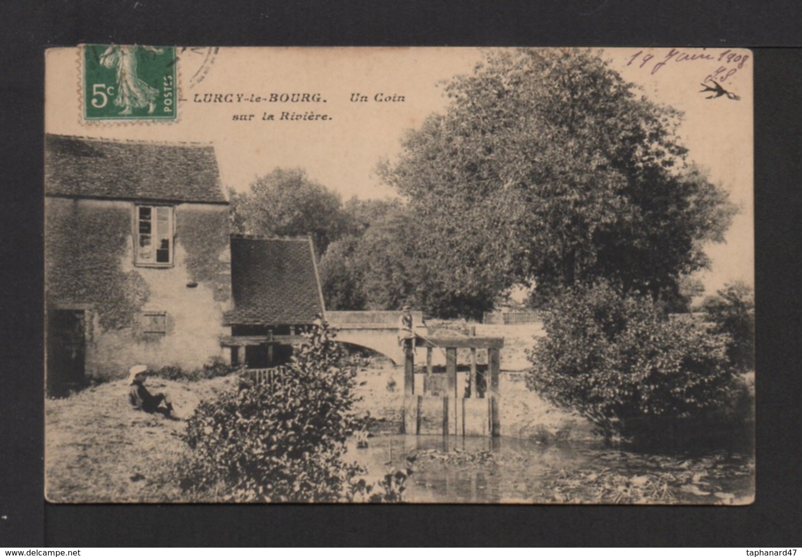 CPA. 58 . LURCY-LE-BOURG . Un Coin De La Rivière . - Autres & Non Classés