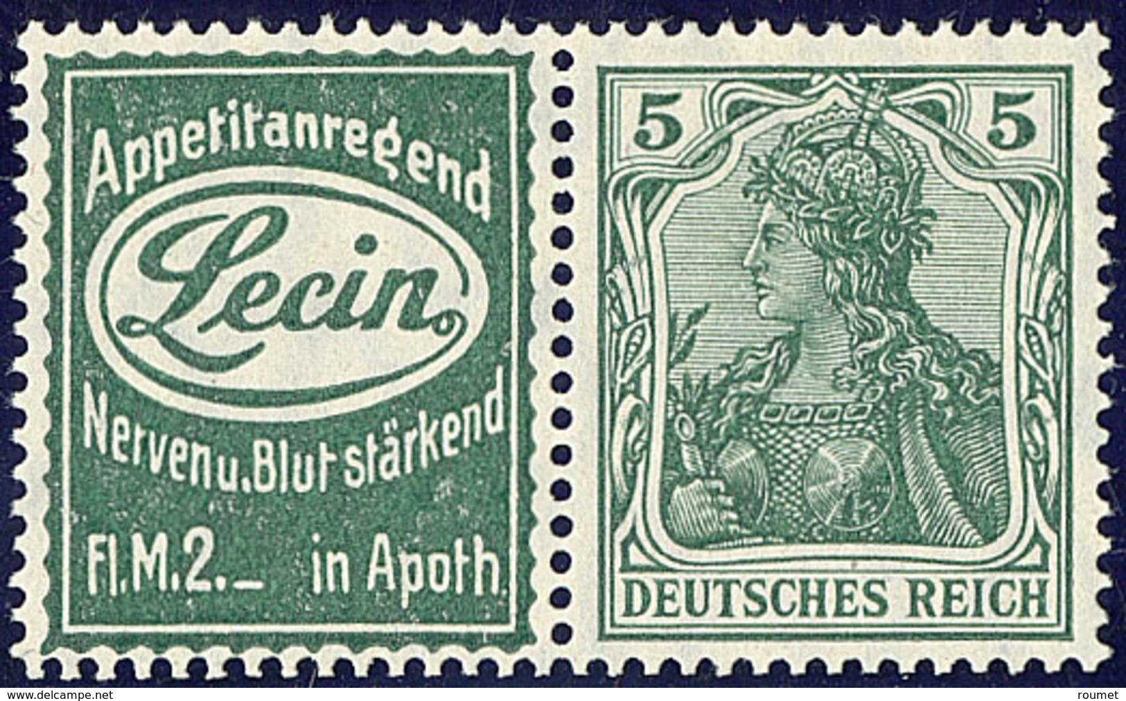 ** Timbres De Carnets (cote Michel). No 83 (Mi. #W2.4), En Paire Avec Pub Lecin. - TB - Sonstige & Ohne Zuordnung