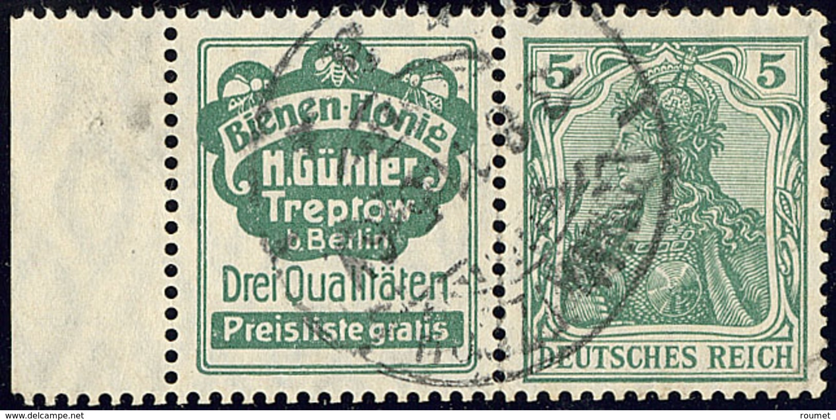 Timbres De Carnets (cote Michel). No 83 (Mi. #W2.17), Paire Avec Pub "H.Gühler", Bdf. - TB (cote Michel) - Altri & Non Classificati