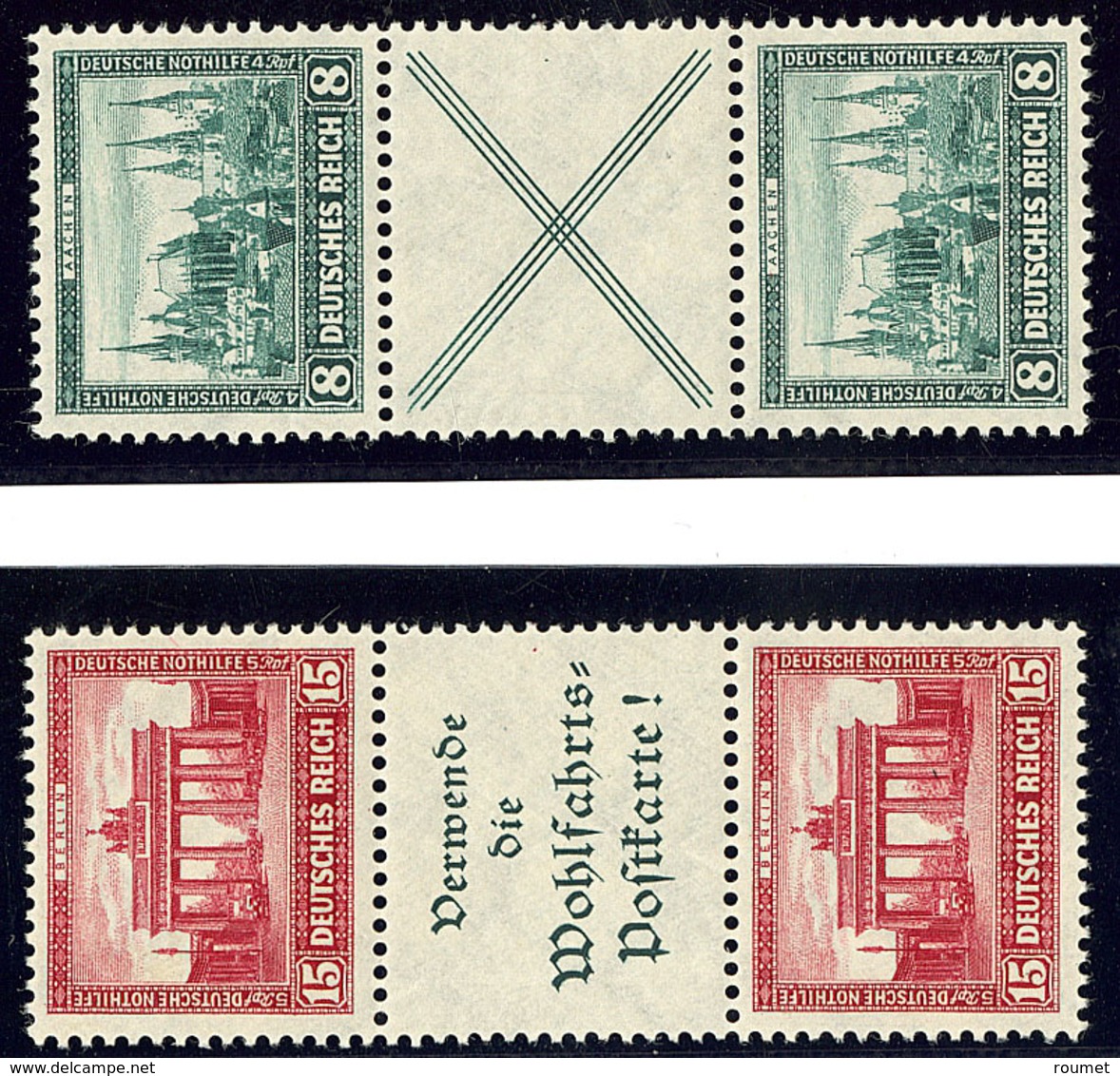 * Timbres De Carnets (cote Michel). Nos 427 Et 428 (Mi. #S93 Et S99), En Paire Verticale Avec Pont X Ou Pub. - TB - Andere & Zonder Classificatie