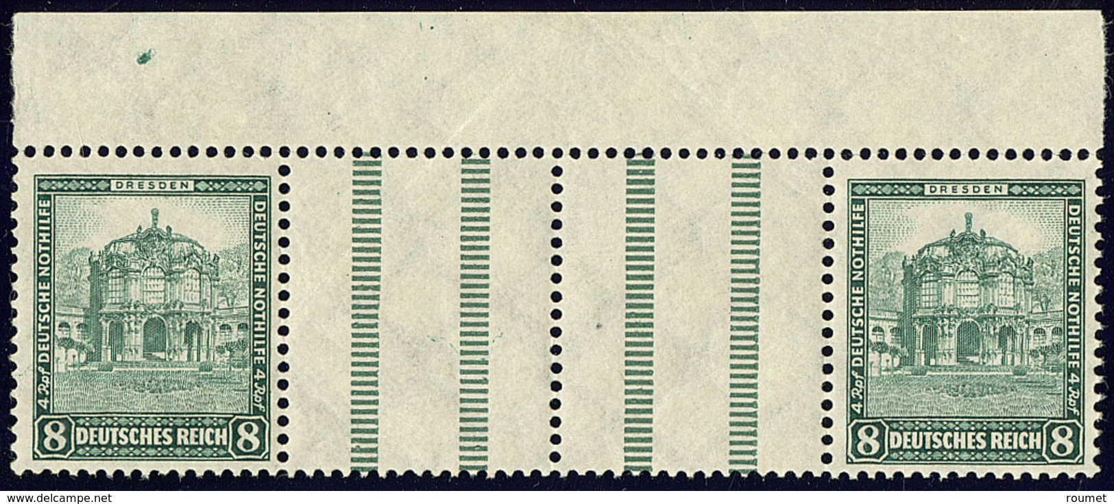 ** Timbres De Carnets (cote Michel). No 435 (Mi. #WZ6), Paire Avec Deux Intervalles Z, Bdf. - TB - Autres & Non Classés