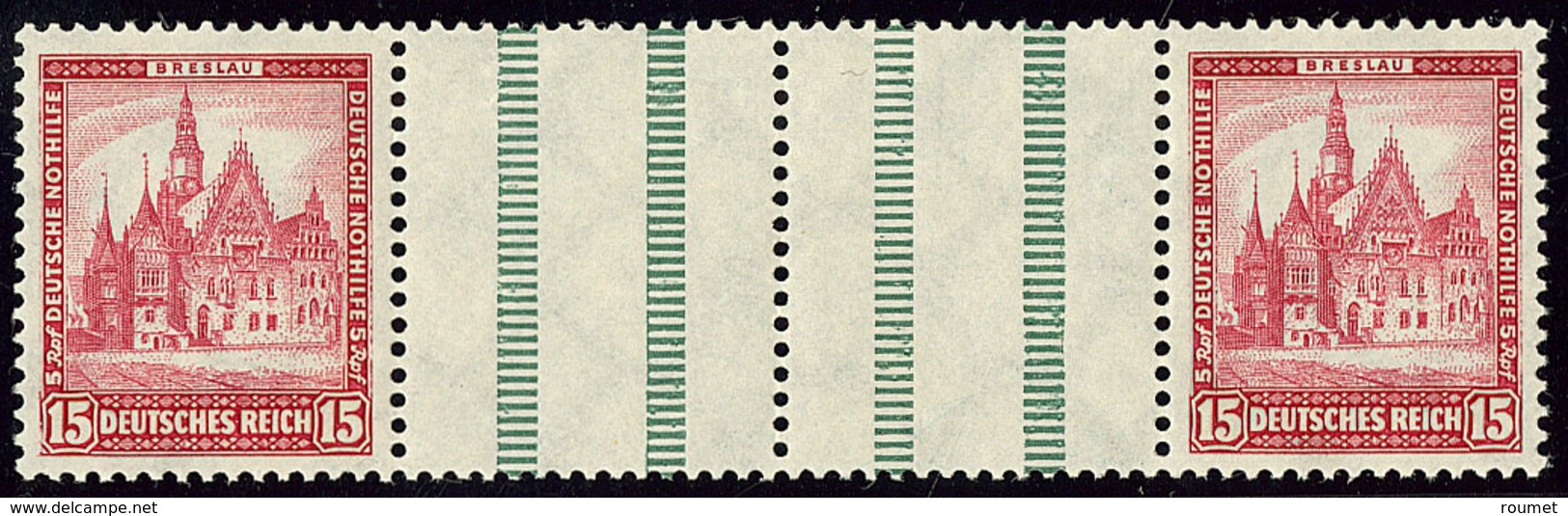 ** Timbres De Carnets (cote Michel). No 436 (Mi. #WZ8), Paire Avec Deux Intervalles Z. - TB - Sonstige & Ohne Zuordnung