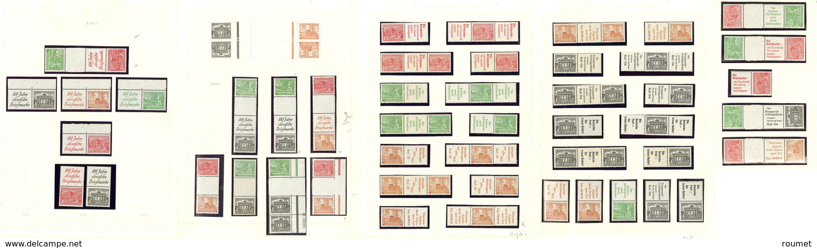 * Collection. 1949 (Poste), Diverses Valeurs Courantes Monuments De Carnets, Paire, Paire Verticale, Tête-bêche, Etc., A - Autres & Non Classés