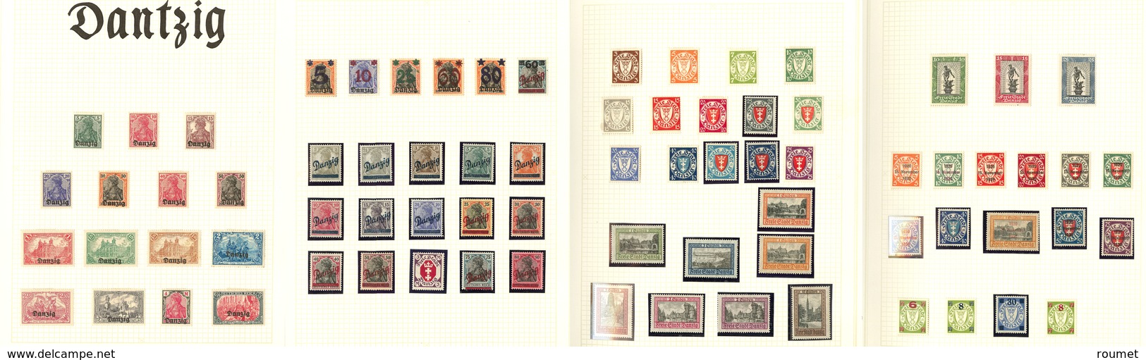 * DANTZIG. Collection. 1920-1939 (Poste, PA, Taxe, Service), Complète Sauf Les 33, 36 Et 37. - TB - Other & Unclassified