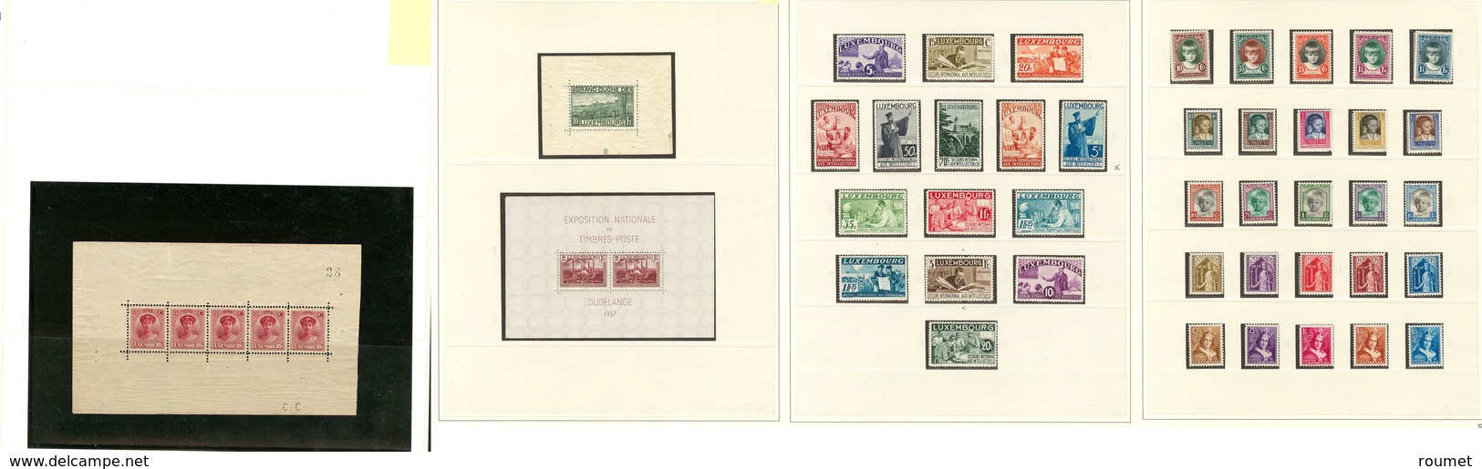 * LUXEMBOURG. Collection. 1852-1960 (Poste, BF, Service), Des Valeurs Moyennes Et Séries Complètes Dont Chômeurs, BF 1 E - Sonstige & Ohne Zuordnung