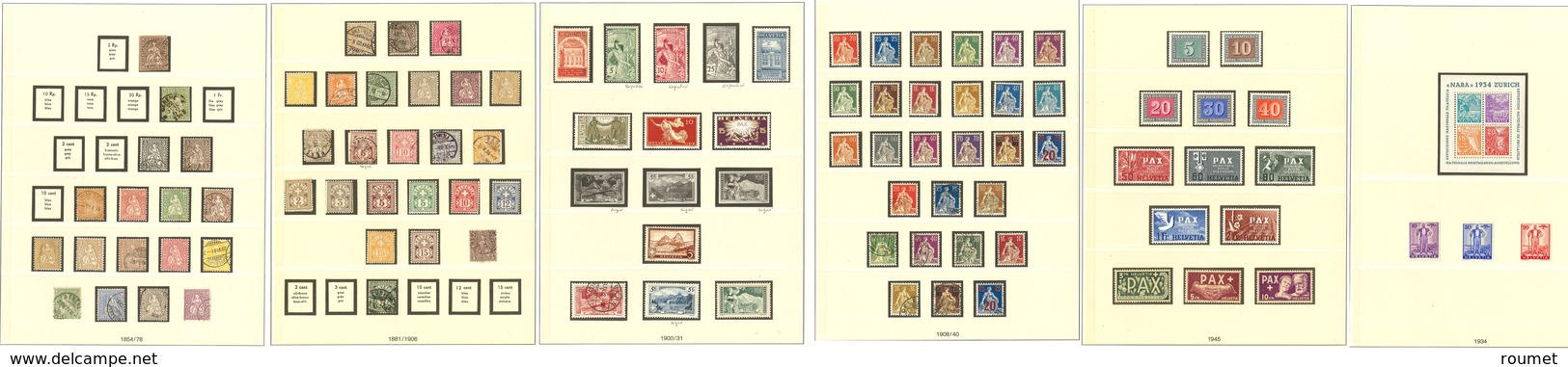 * Collection. 1854-1997 (Poste, PA, BF, Taxe, Service), Valeurs Moyennes Et Séries Complètes, Des Ex Obl Au Début Et Des - Andere & Zonder Classificatie