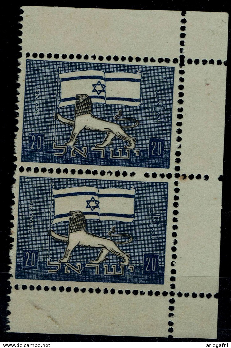 ISRAEL 1955 LION PROOF ESSAYS PAIR MNH VF!! - Non Dentellati, Prove E Varietà