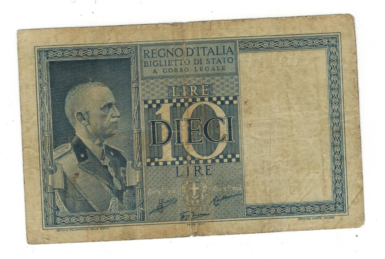 Italy, 10 Lire, 1935, Used, See Scan. - Italia – 10 Lire