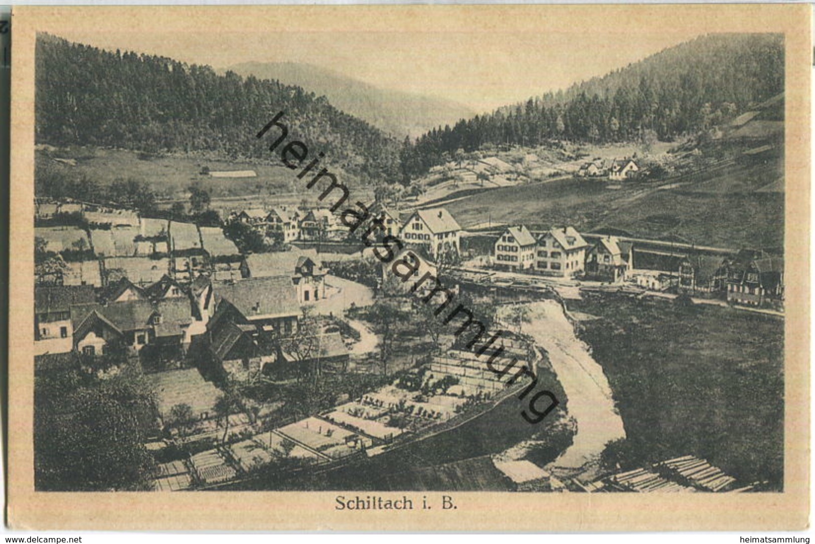 Schiltach - Blick Vom Kirchberg - Die Schiltach Mit Bachstrasse - Verlag C. Homberg Schiltach 20er Jahre - Schiltach