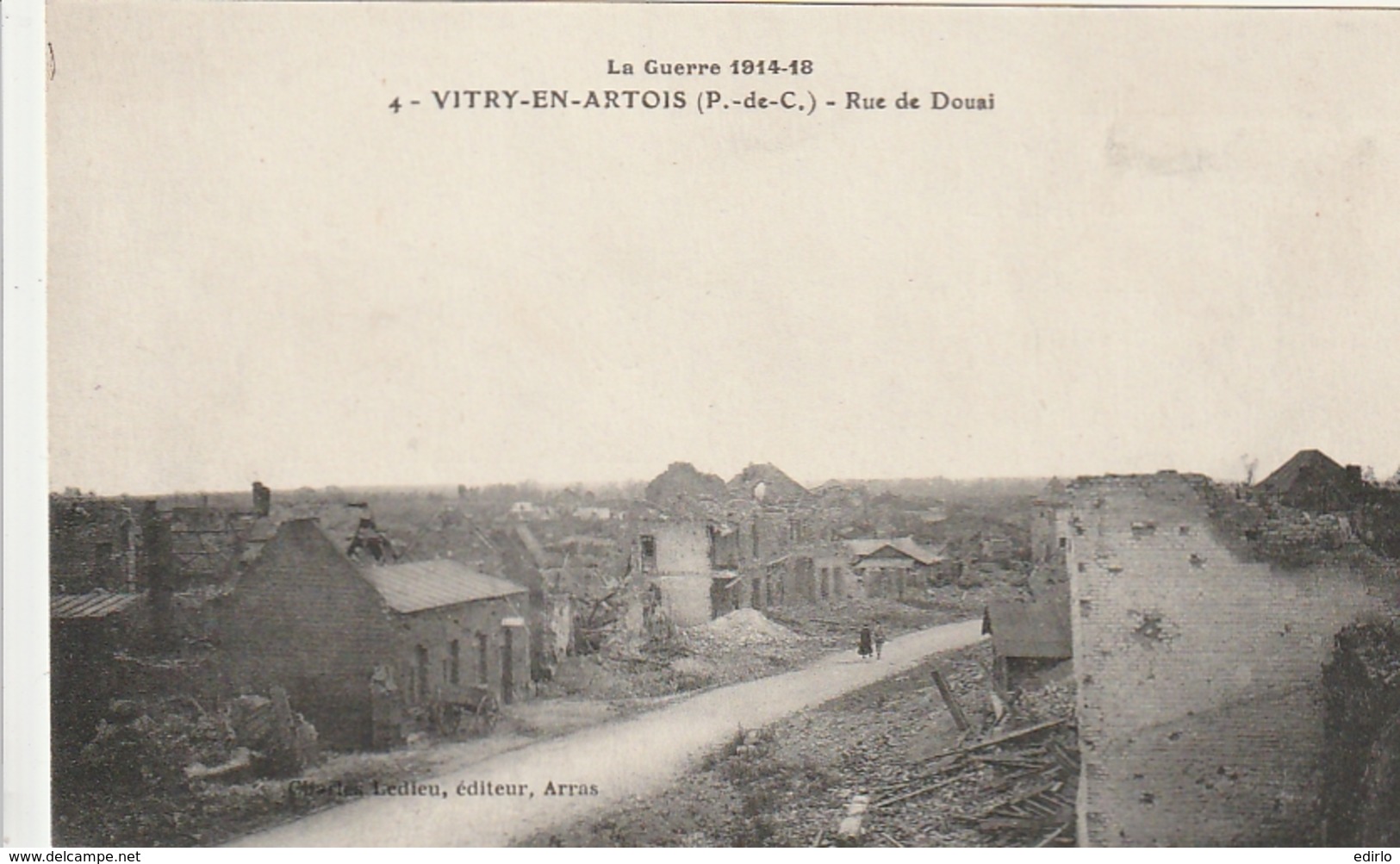 ***  62  ***  VITRY EN ARTOIS  Rue De Douai - écrite 1919 TTB - Vitry En Artois