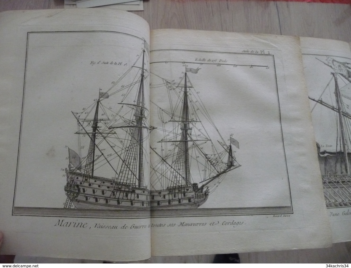 1778 Encyclopédie Diderot D'Alembert Partie Marine Texte + 44 Planches Dont 24 Simples 16 Doubles Et 4 Triples - Autres & Non Classés