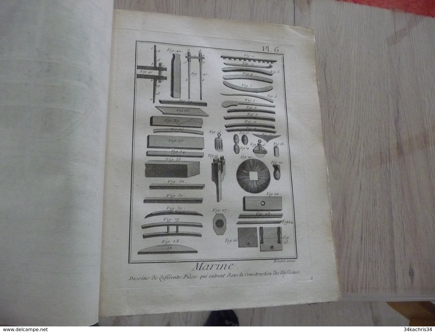 1778 Encyclopédie Diderot d'Alembert Partie Marine Texte + 44 planches dont 24 simples 16 doubles et 4 triples