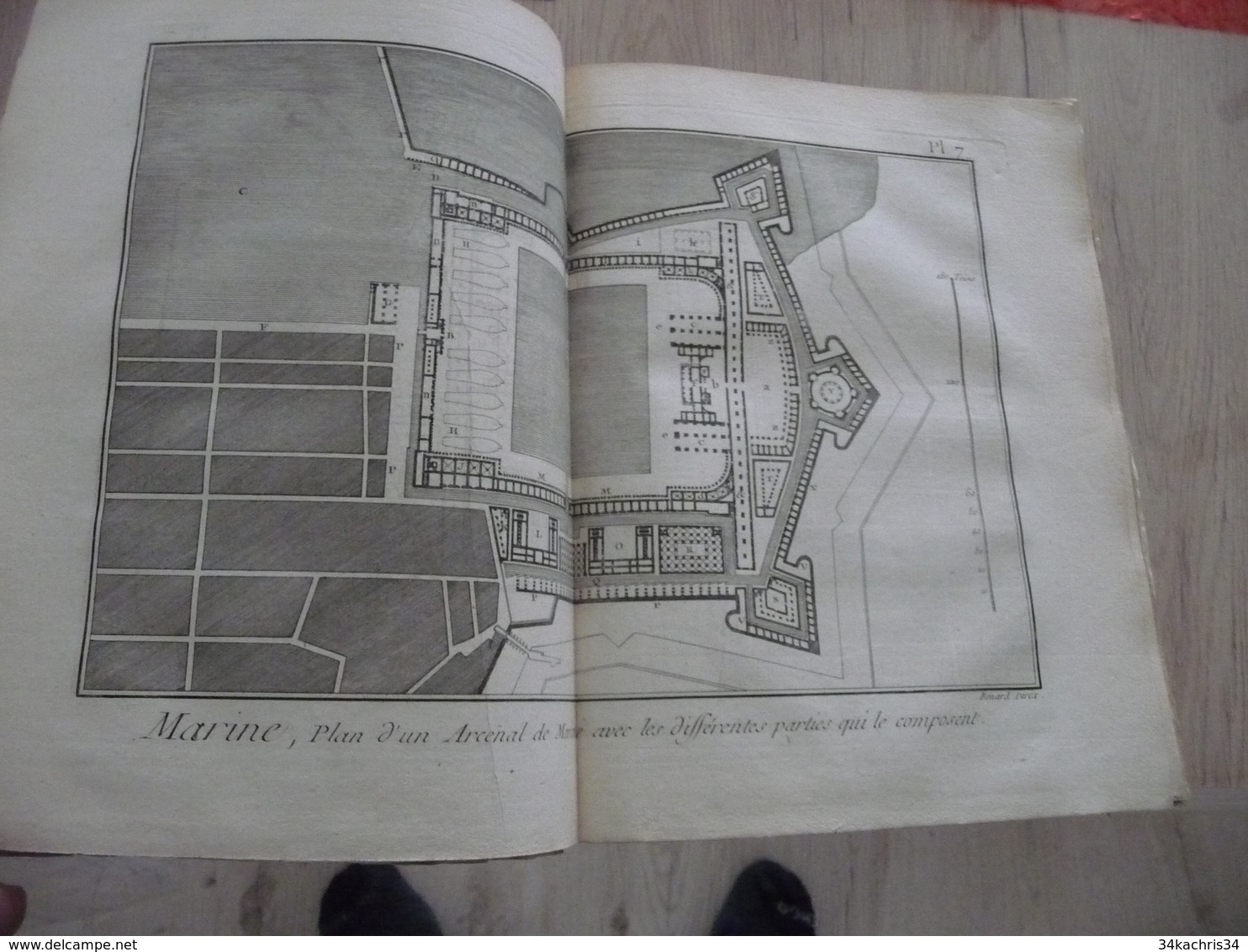 1778 Encyclopédie Diderot d'Alembert Partie Marine Texte + 44 planches dont 24 simples 16 doubles et 4 triples