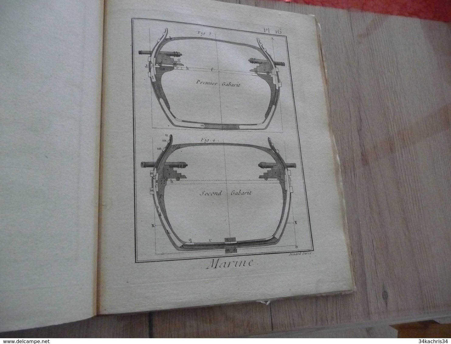 1778 Encyclopédie Diderot d'Alembert Partie Marine Texte + 44 planches dont 24 simples 16 doubles et 4 triples