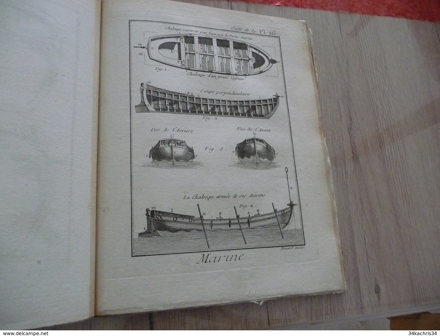 1778 Encyclopédie Diderot d'Alembert Partie Marine Texte + 44 planches dont 24 simples 16 doubles et 4 triples