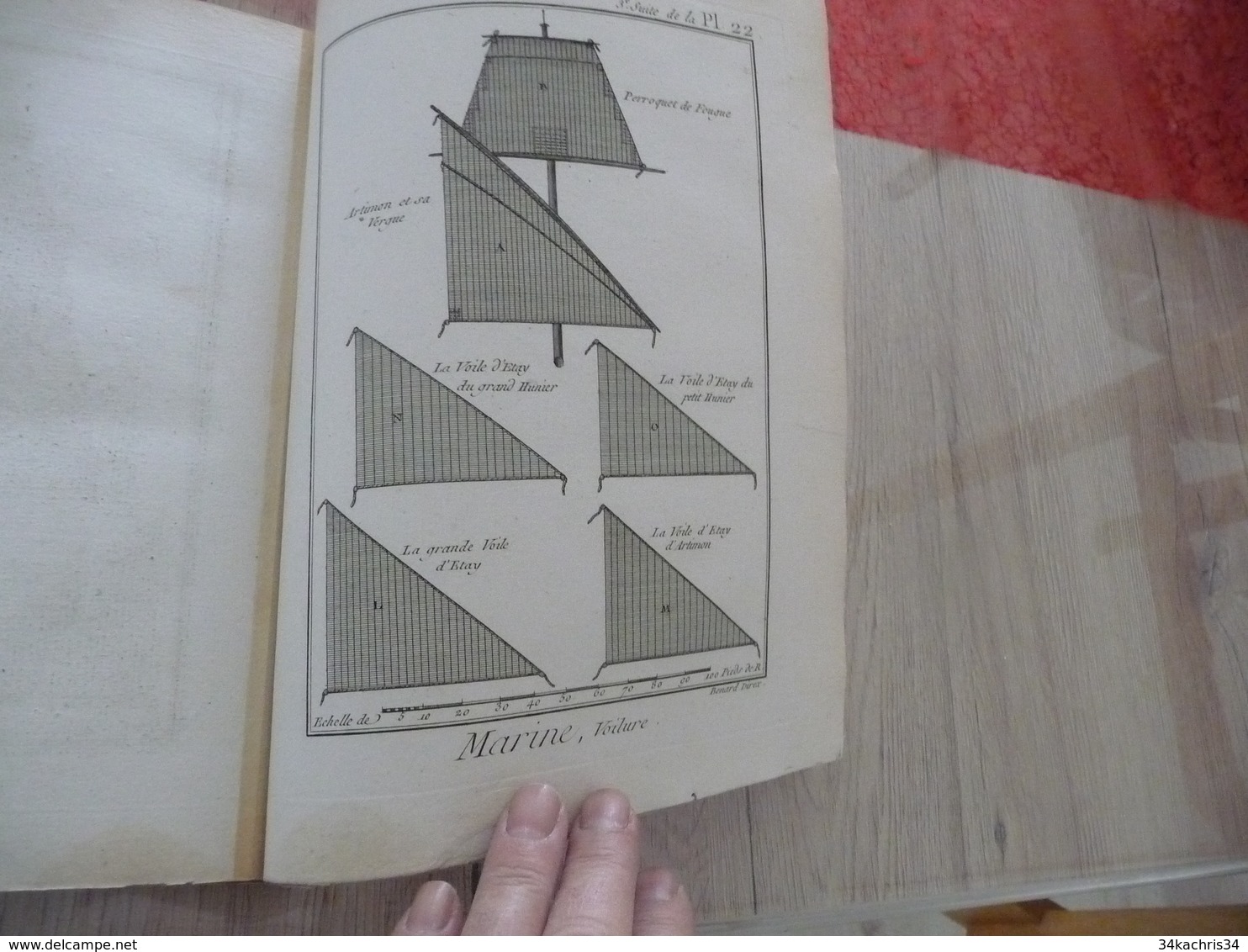 1778 Encyclopédie Diderot d'Alembert Partie Marine Texte + 44 planches dont 24 simples 16 doubles et 4 triples