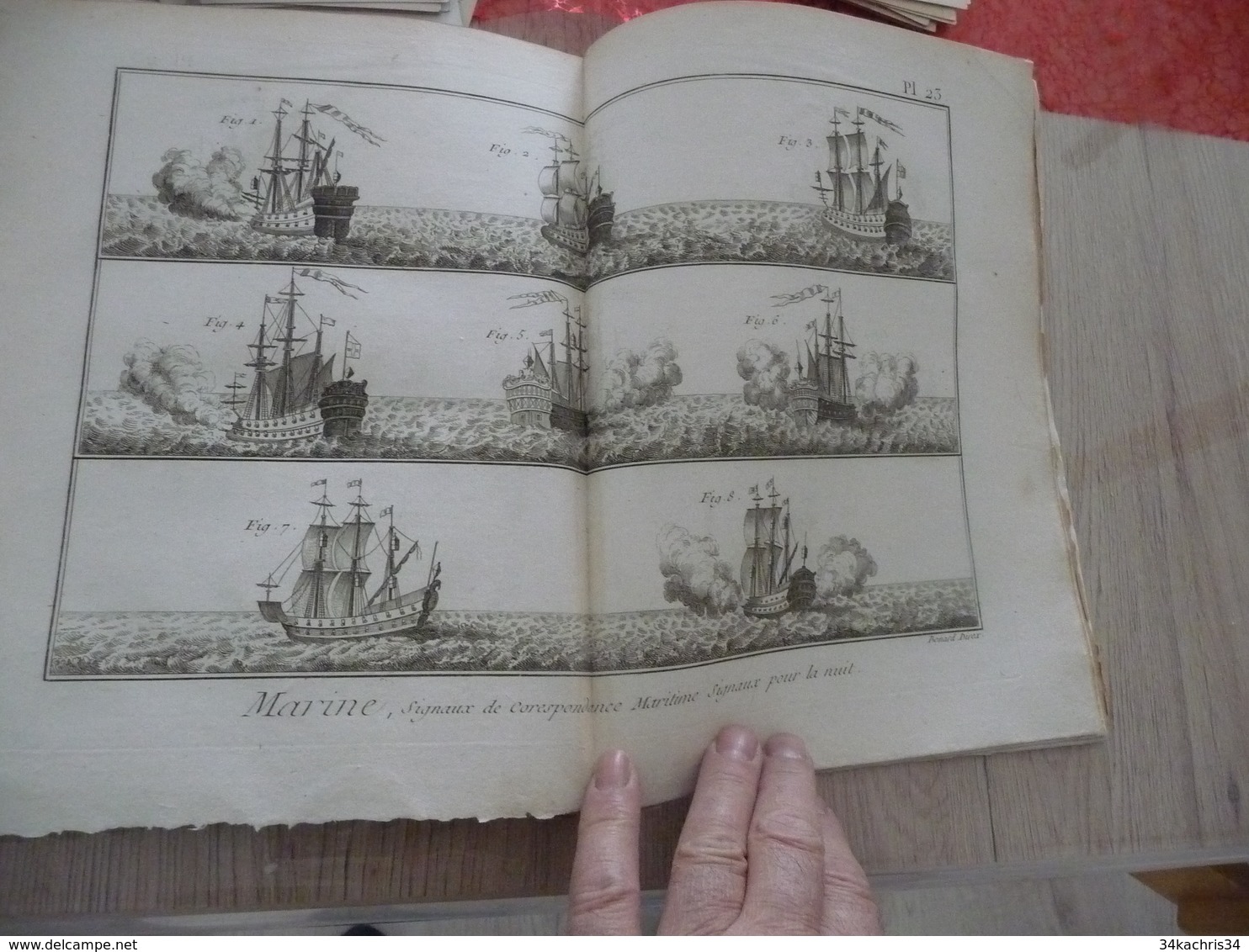 1778 Encyclopédie Diderot d'Alembert Partie Marine Texte + 44 planches dont 24 simples 16 doubles et 4 triples