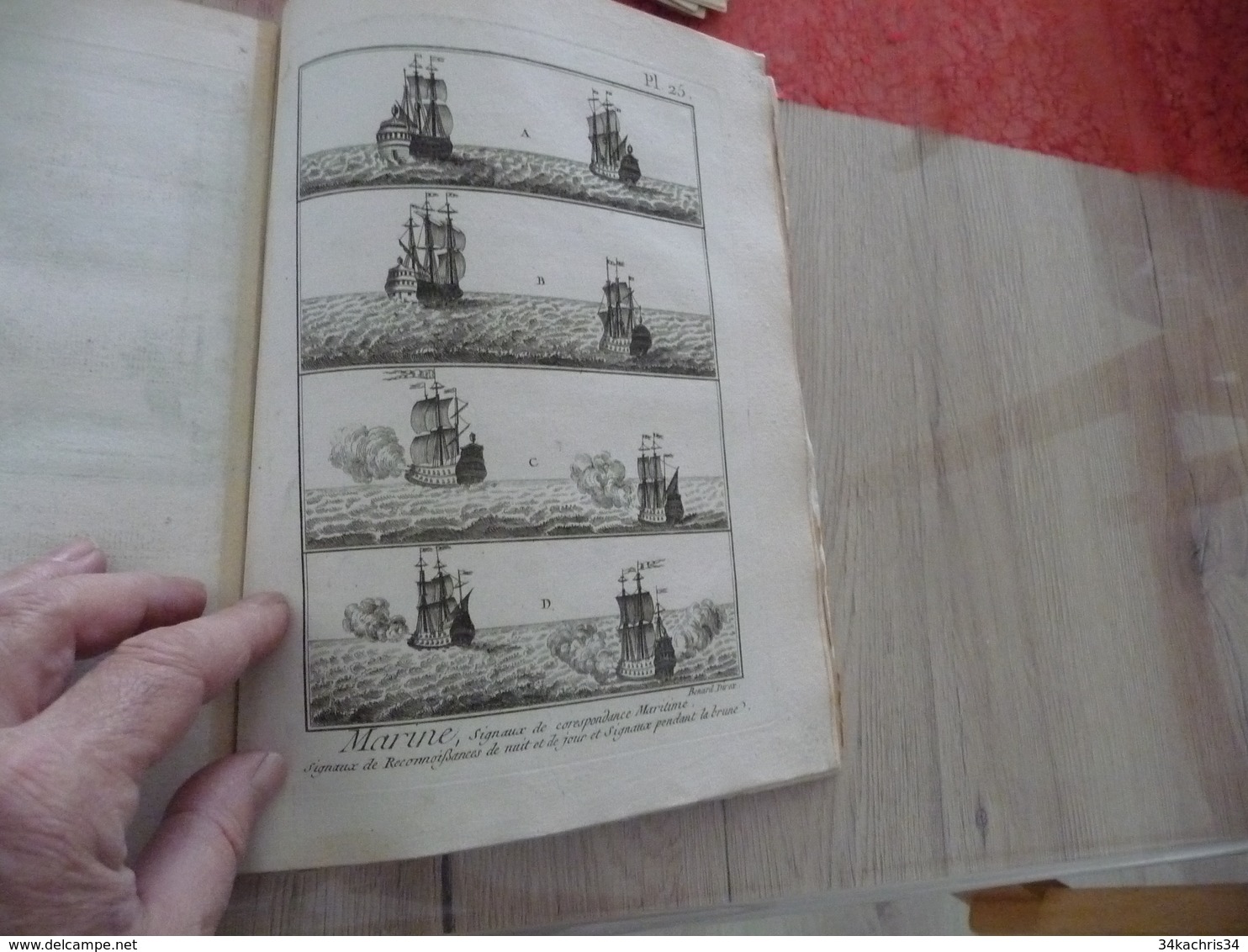 1778 Encyclopédie Diderot d'Alembert Partie Marine Texte + 44 planches dont 24 simples 16 doubles et 4 triples