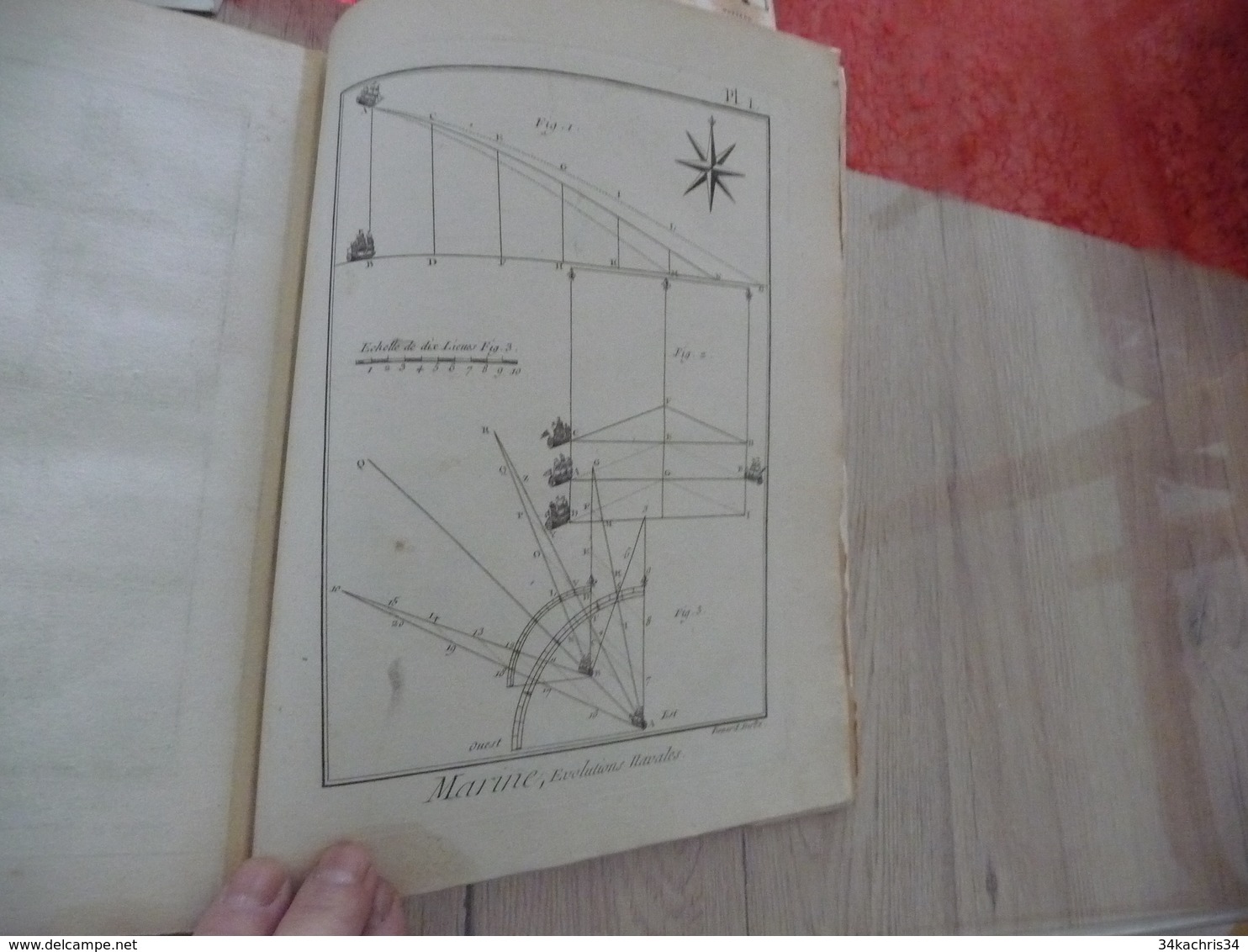 1778 Encyclopédie Diderot d'Alembert Partie Marine Texte + 44 planches dont 24 simples 16 doubles et 4 triples