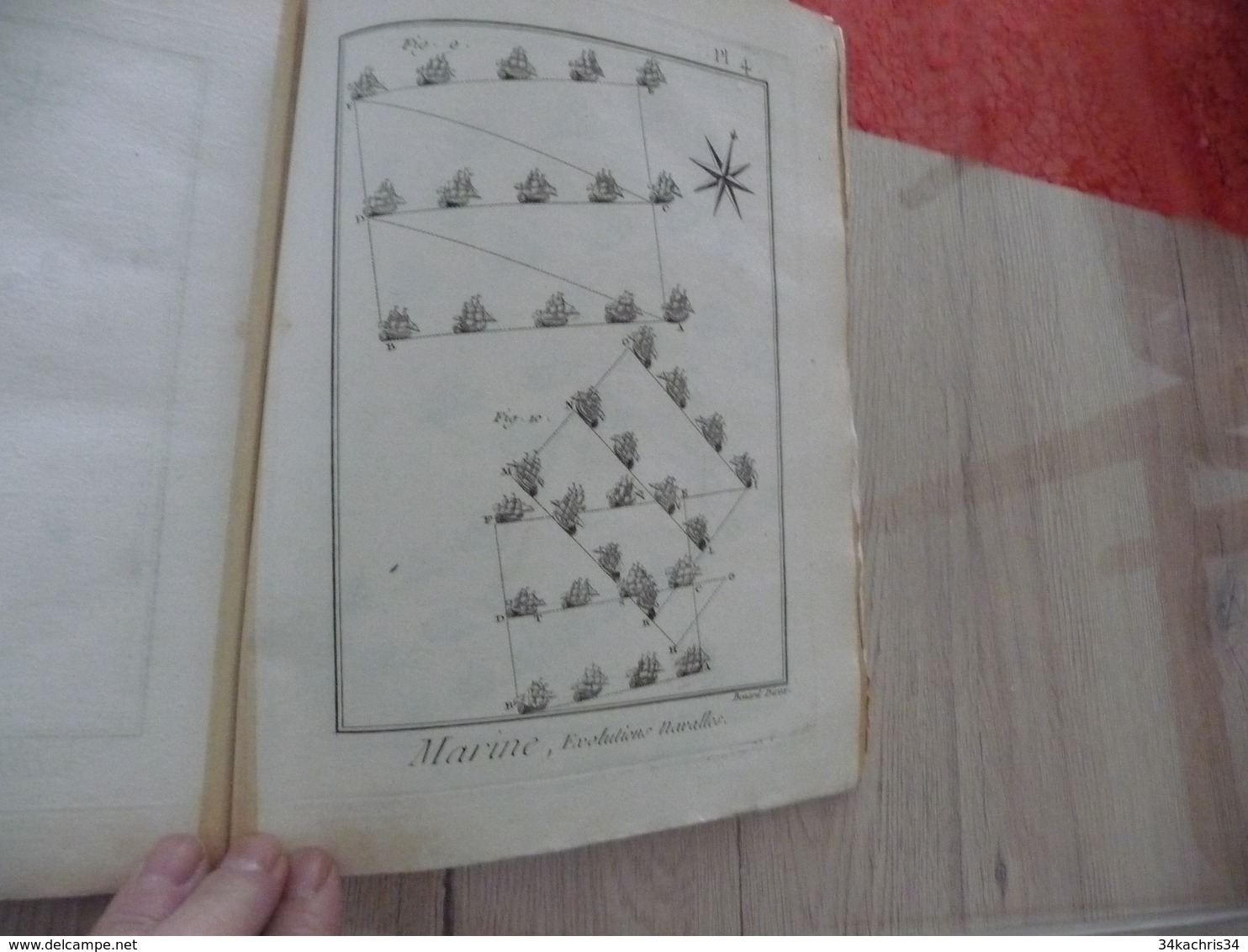 1778 Encyclopédie Diderot d'Alembert Partie Marine Texte + 44 planches dont 24 simples 16 doubles et 4 triples