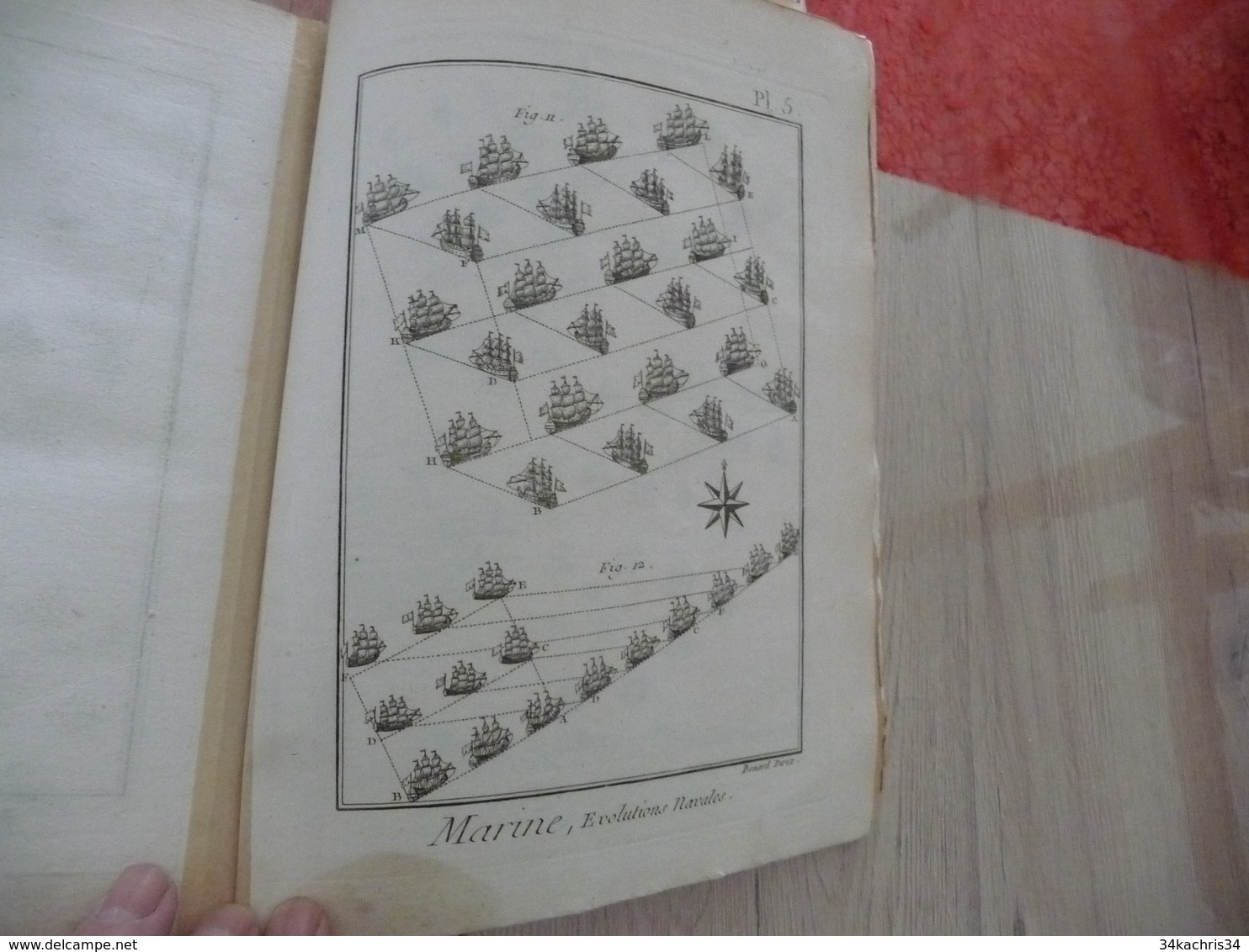 1778 Encyclopédie Diderot d'Alembert Partie Marine Texte + 44 planches dont 24 simples 16 doubles et 4 triples