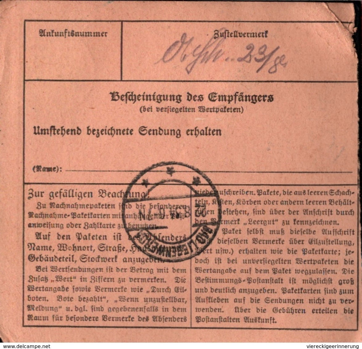 ! 1934 Paketkarte Deutsches Reich, Torgau Nach Bad Liebenwerda, Dienstmarke - Dienstmarken