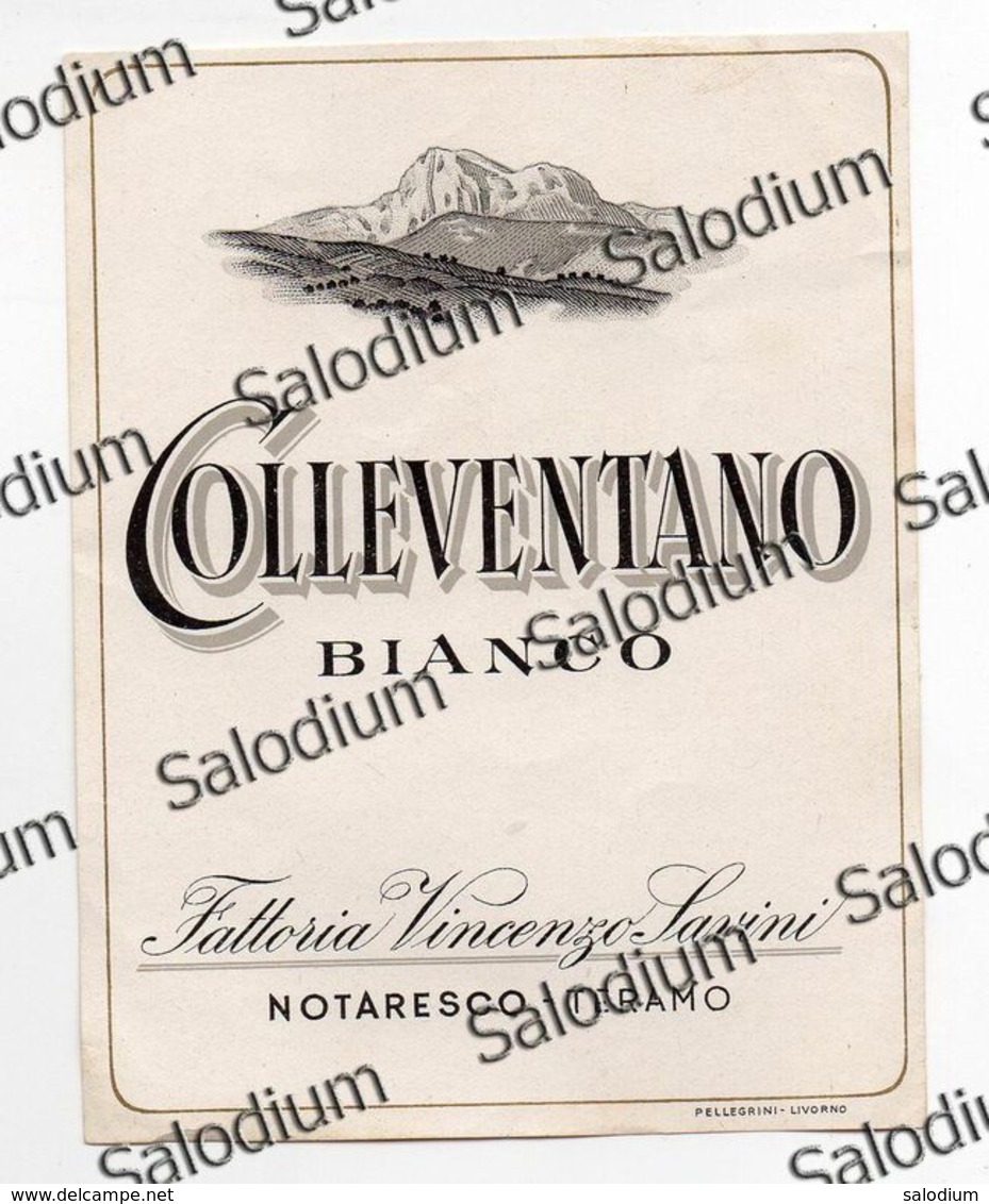 NOTARESCO - Teramo - Colleventano Bianco Etichetta Vino Wine - Altri & Non Classificati