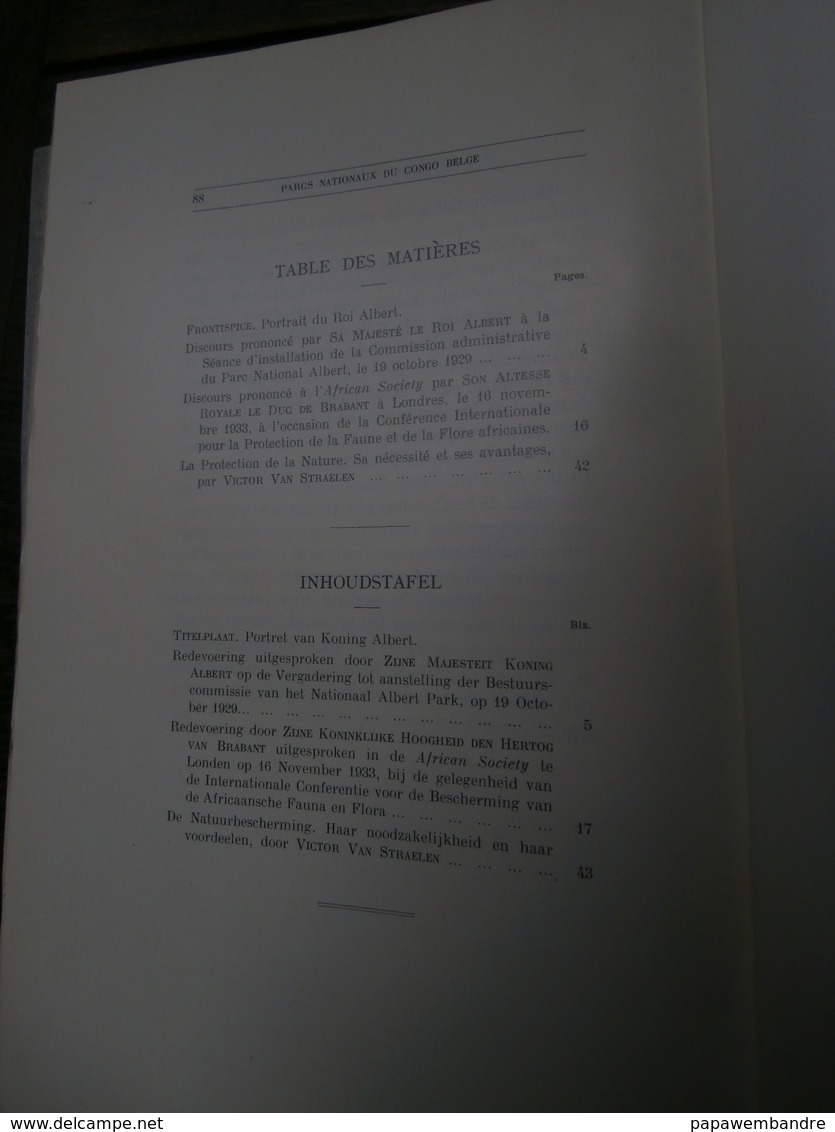 Congo 1937 : Les Parcs Nationaux et la .../De Nationale parken en ...