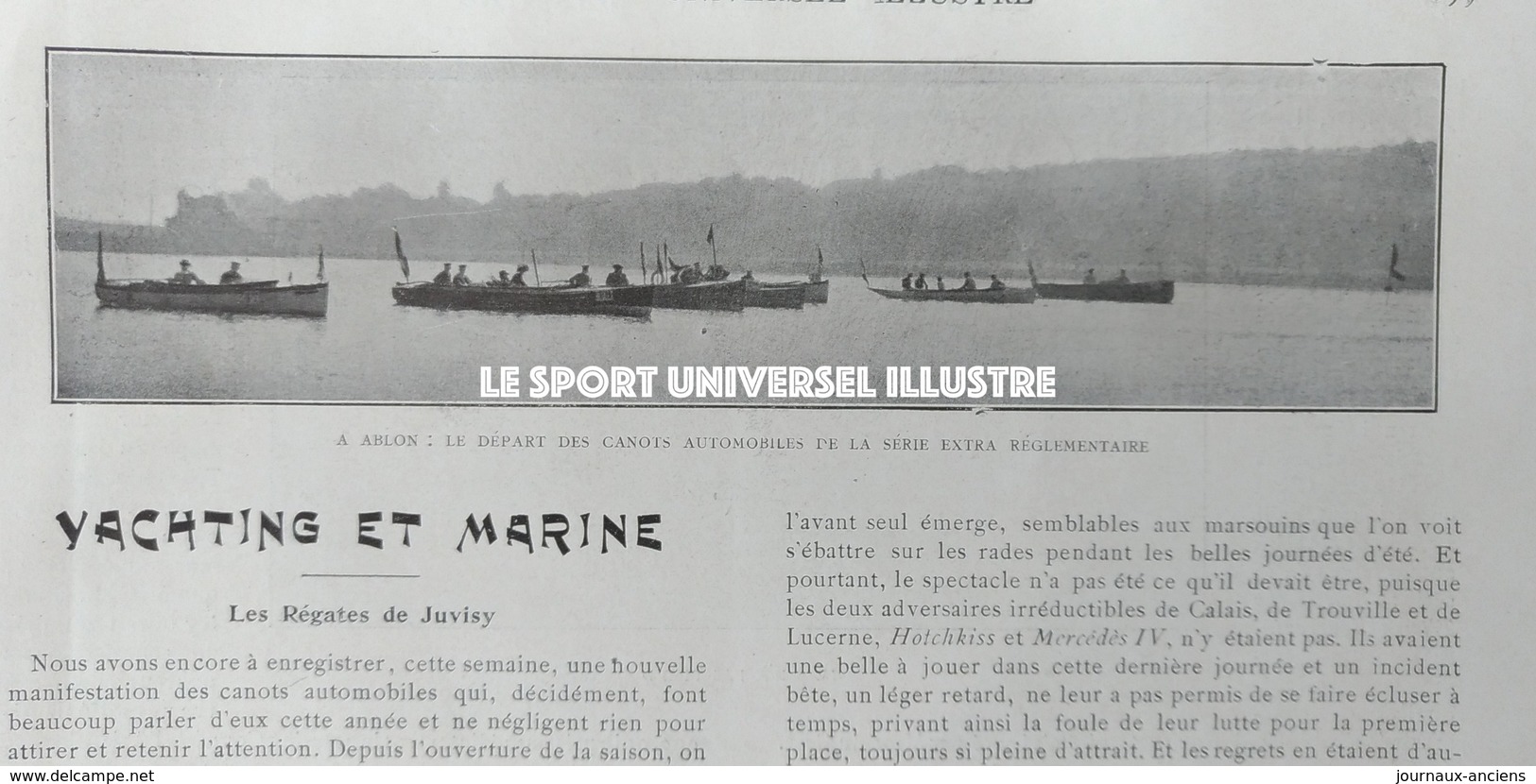 1904 JUVISY - LES REGATES DE JUVISY - YACHTING ET MARINE - ECLUSE DES CUISERS À ABLON - 1900 - 1949