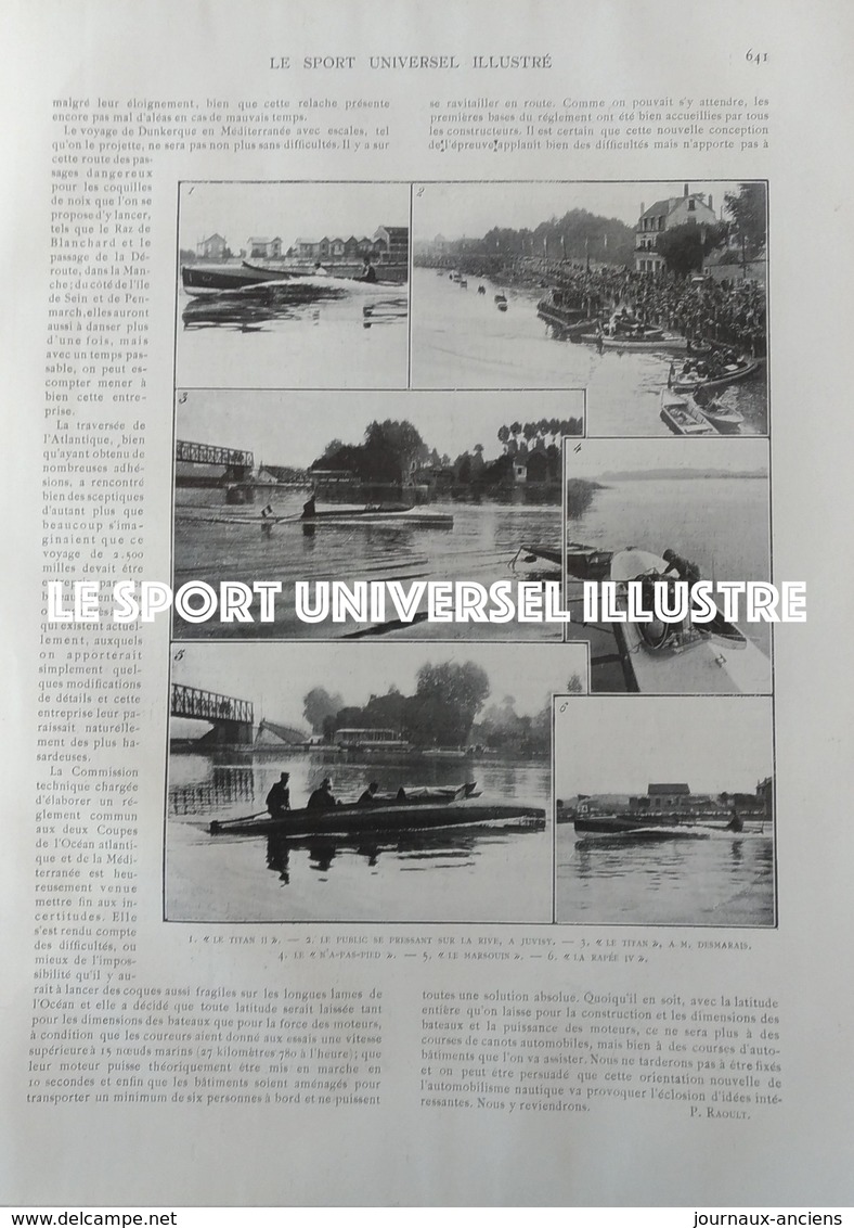 1904 JUVISY - LES REGATES DE JUVISY - YACHTING ET MARINE - ECLUSE DES CUISERS À ABLON - 1900 - 1949