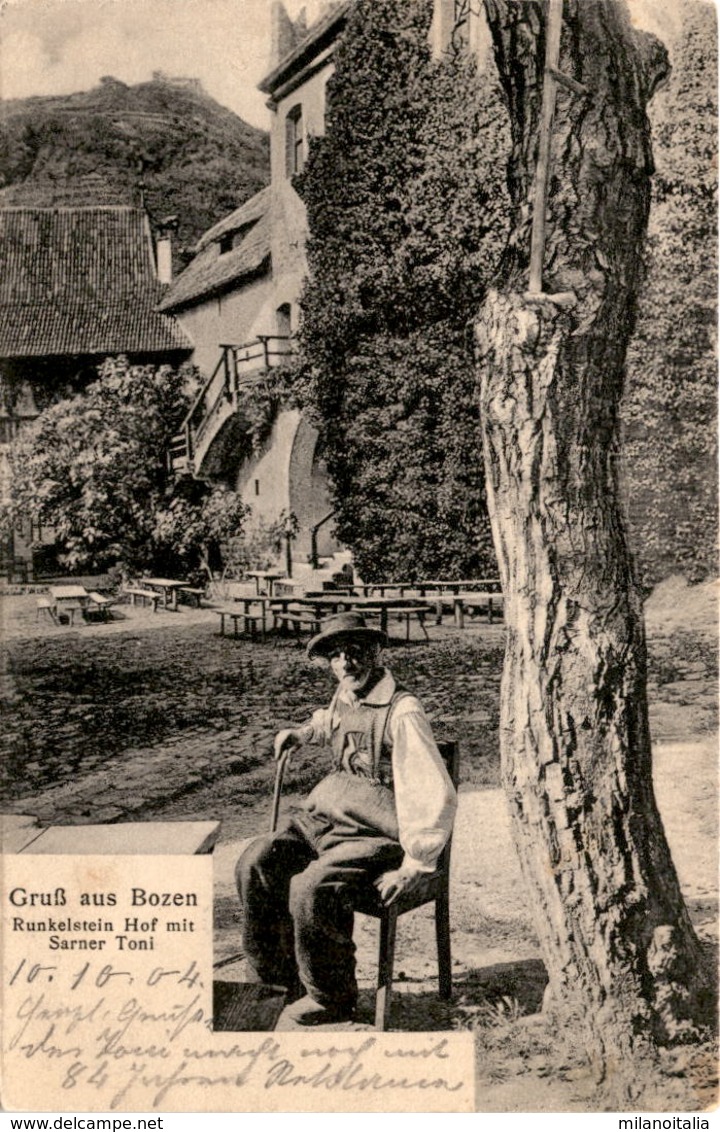 Gruß Aus Bozen - Runkelstein Hof Mit Sarner Toni (4145) * 10. 10. 1904 - Bolzano (Bozen)