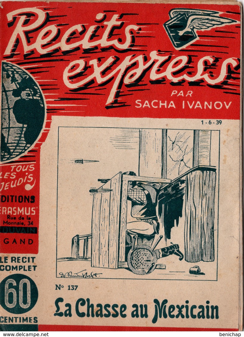 REVUE COLLECTION " RECITS EXPRESS  " EDITION ORIGINALE N°137  - LA CHASSE AU MEXICAIN - SACHA IVANOV - Aventure