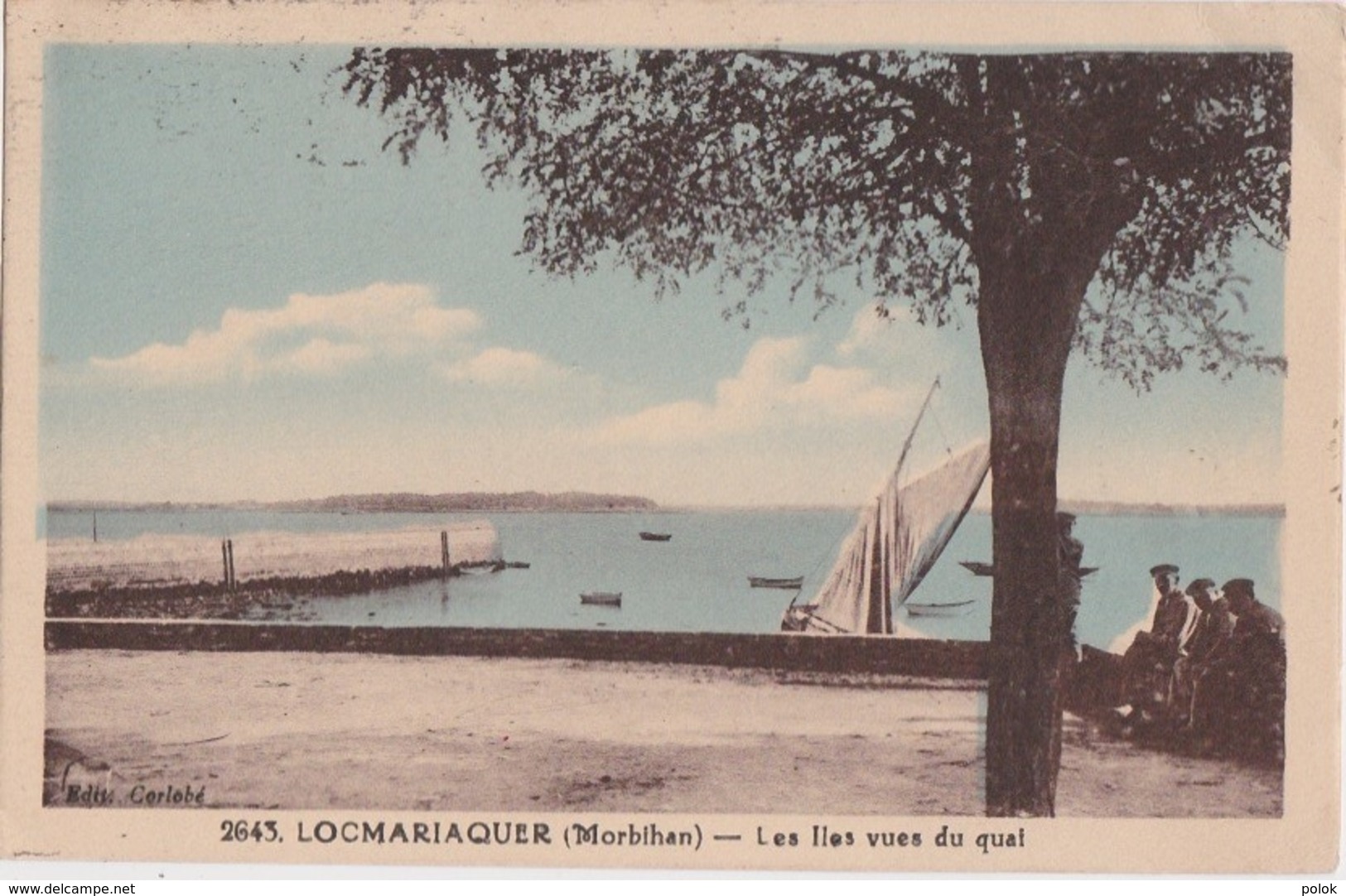 Cpa LOCMARIAQUER - Les Iles Vues Du Quai - Locmariaquer