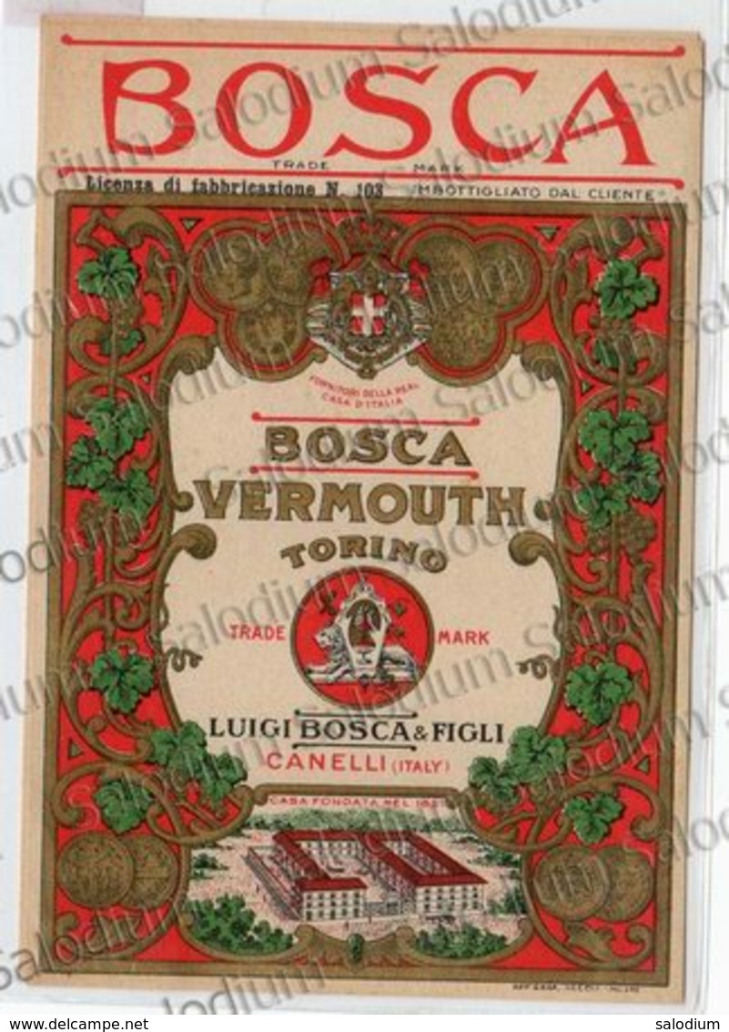 (*)  Bosca Vermouth Bianco Di Canelli - Vino Wine Etichetta - Altri & Non Classificati