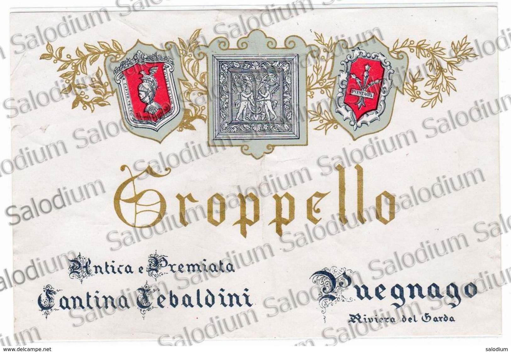 (*) GROPPELLO Antica E Premiata Cantina TEBALDINI - PUEGNAGO - Lago Di Garda - Brescia  - Vino Wine Etichetta - Altri & Non Classificati