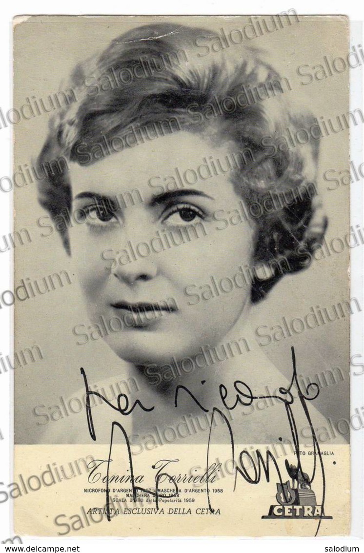 TONINA TORRIELLI Autografo - Signature - Spettacolo Musica Cinema CETRA - Autogramme