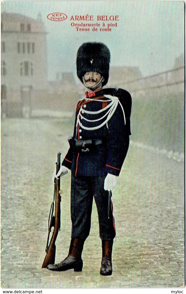 Militaria. Armée Belge. Gendarmerie à Pied. Tenue De Route. - Uniforms