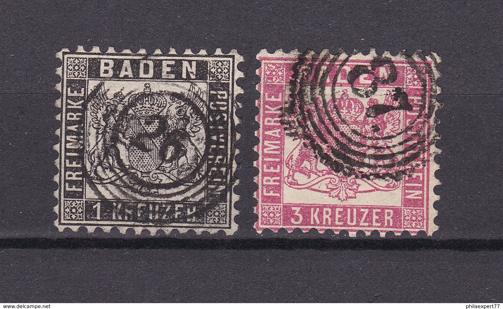 Baden - 1862/66 - Michel Nr. 17/18 - Gest. - 25 Euro - Other & Unclassified