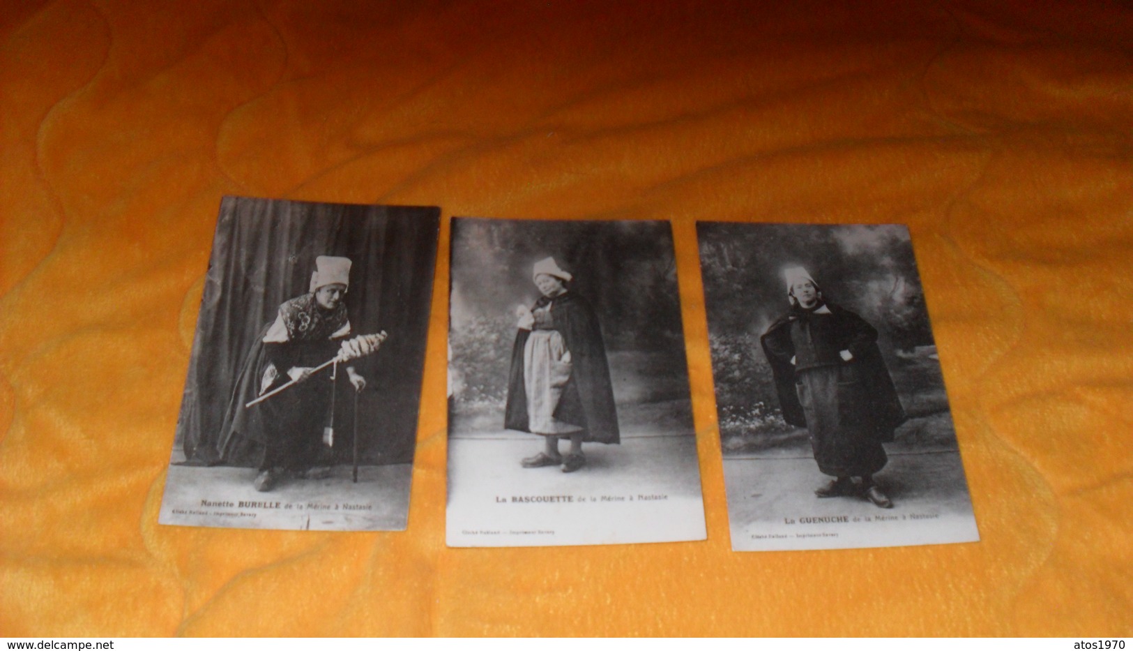 LOT DE 3 CARTES POSTALES ANCIENNES NON CIRCULEES DATE ?.../ LA GUENUCHE DE LA MERINE..NANETTE BURELLE, LA BASCOUETTE.. - Artistes