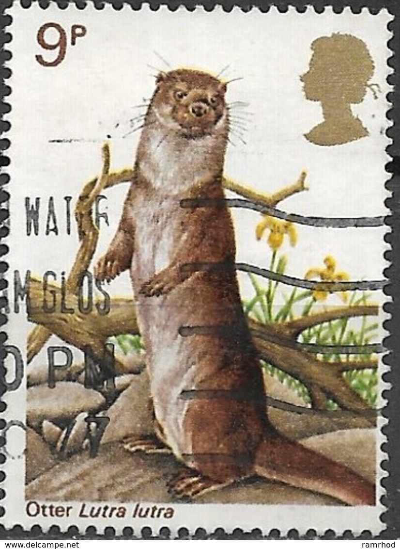 GREAT BRITAIN 1977 British Wildlife - 9p - European Otter FU - Usati