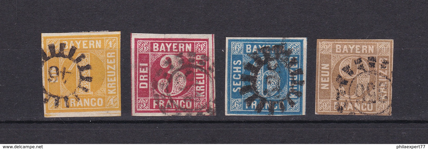 Bayern - 1862 - Michel Nr. 8/11 - Gest. - 75 Euro - Other & Unclassified