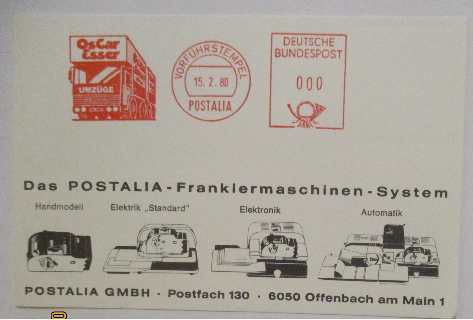 Philatelie Postautomation Frankiermaschine System 1980 (20003) - Correo Postal