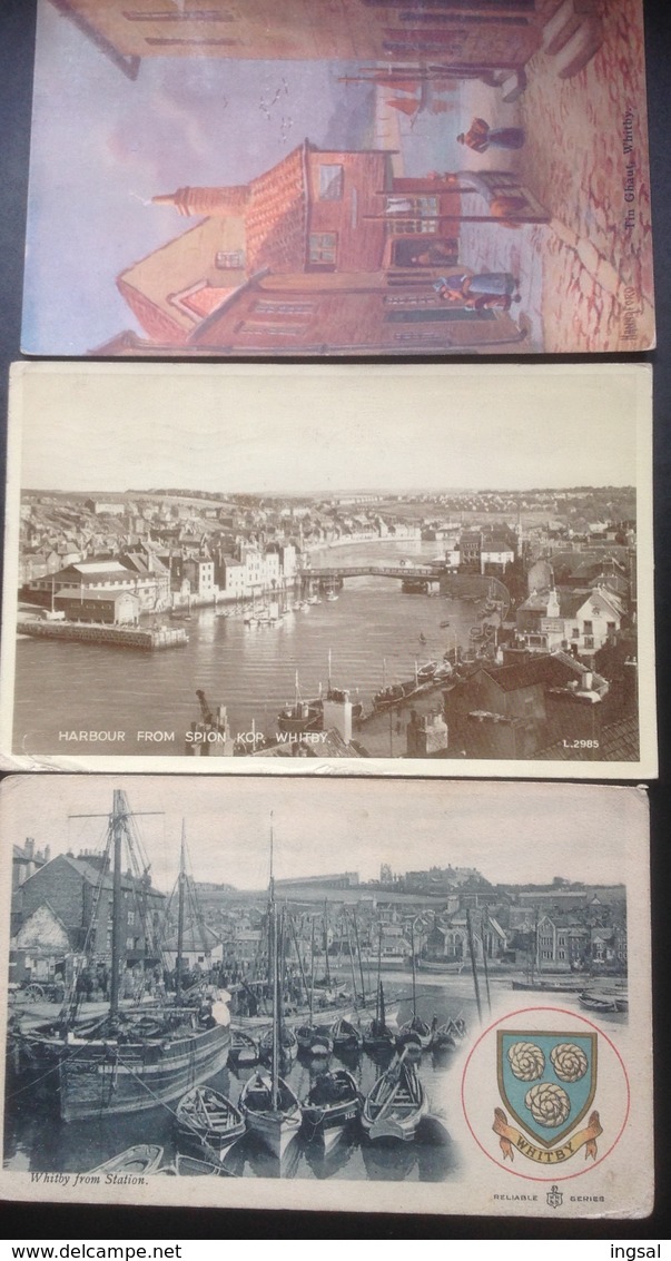 England........WHITBY.......The Ghaut, Harbour, Port...... Ca. -1930/50 -   Three Vintage Cards - Whitby