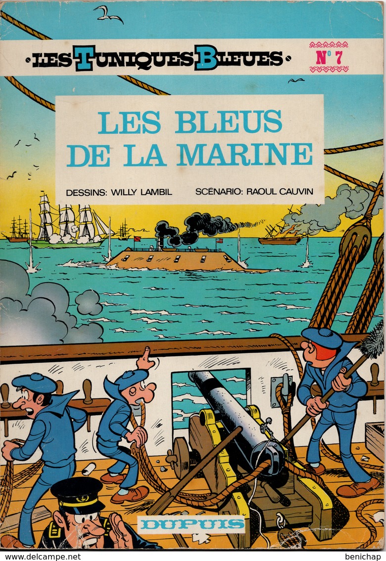 LES TUNIQUES BLEUES - EDITION ORIGINALE BROCHEE - ** N 7  ** LES BLEUS DE LA MARINE ** LAMBIL- CAUVIN - DUPUIS - 1975. - Tuniques Bleues, Les