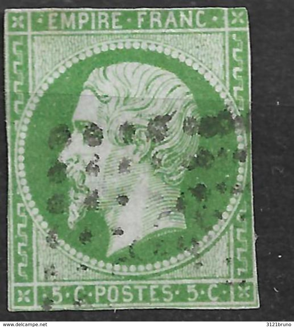 BON Napoleon III N 12 5c Vert  Côte 100€  Authentique Dos Propre Sans Défaut - 1853-1860 Napoleon III