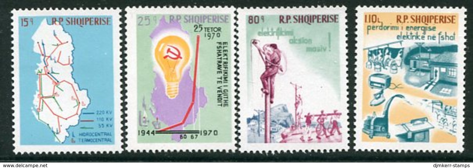ALBANIA 1970 Electrification Plan MNH / **.  Michel 1448-51 - Albanie