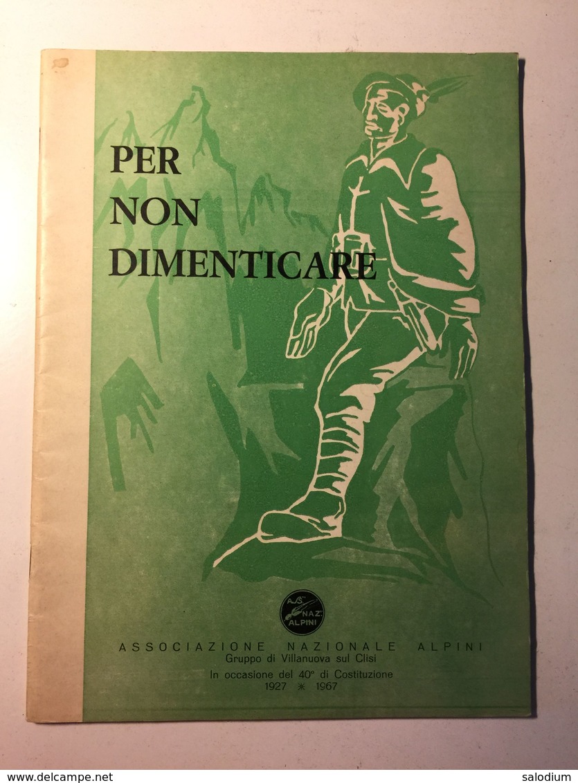 1967 - VILLANUOVA SUL CLISI - Associazione Nazionale Alpini - Presenti Numerose Pubblicità Di Attività Del Paese - Altri & Non Classificati