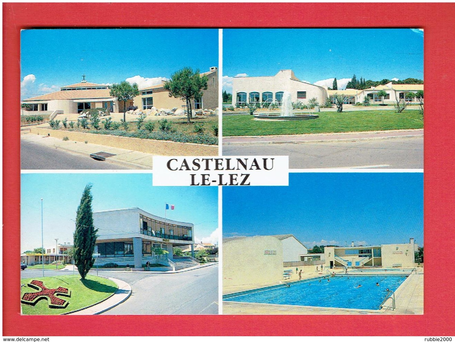 CASTALNAU LE LEZ 1996 MAIRIE ECOLE PISCINE CARTE EN BON ETAT - Castelnau Le Lez