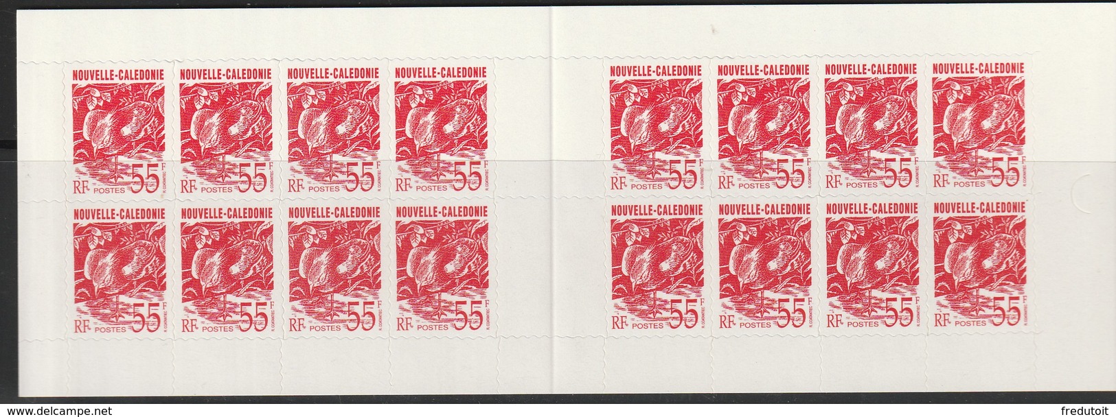 NOUVELLE CALEDONIE - 1993 - CARNET N° C639 ** Le Cagou :55f Rouge Adhésif - Booklets